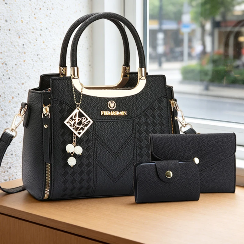 2-piece Large-capacity Women's Bag Set, Handbags for Shopping and Dates, Stylish and Versatile Crossbody Bags for Ladies