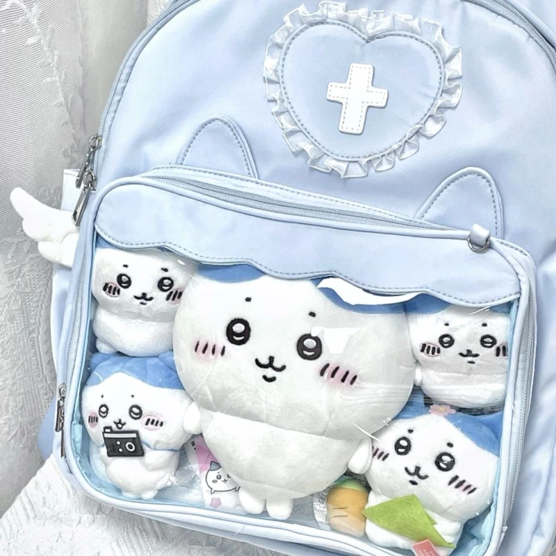 Y2K Cute Clear Ita Bag Women Lolita Backpack Kawaii Girl Shoulder Bag DIY Display Transparent Pocket Japanese Doll Tote Handbags