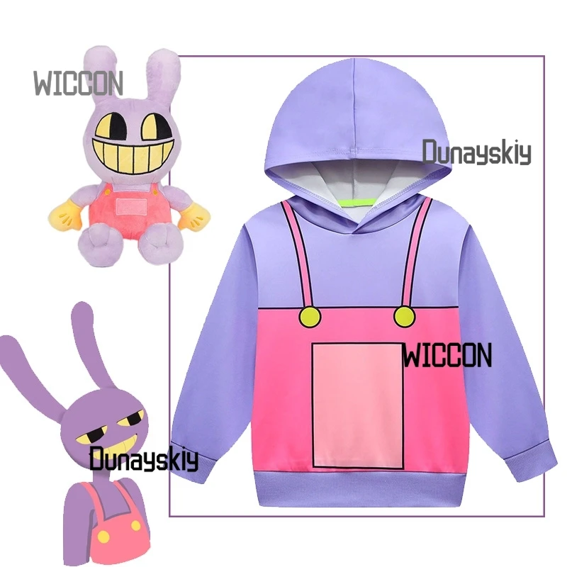 Jax костюмы для косплея на Хэллоуин для мальчиков и девочек, аксессуары, плюшевые кавайные подарки для фанатов, крутая толстовка с капюшоном Jirai Kei, вечерние, повседневные, косплей на Хэллоуин