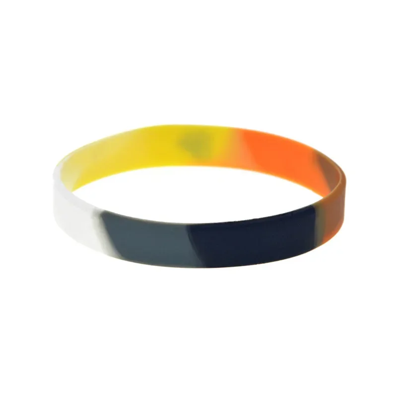 1 PC 1/2 Inch Wide Bear Footprint Logo Silicone Bracelet Unisex Gay Pride Month Memorial Gift Bangle