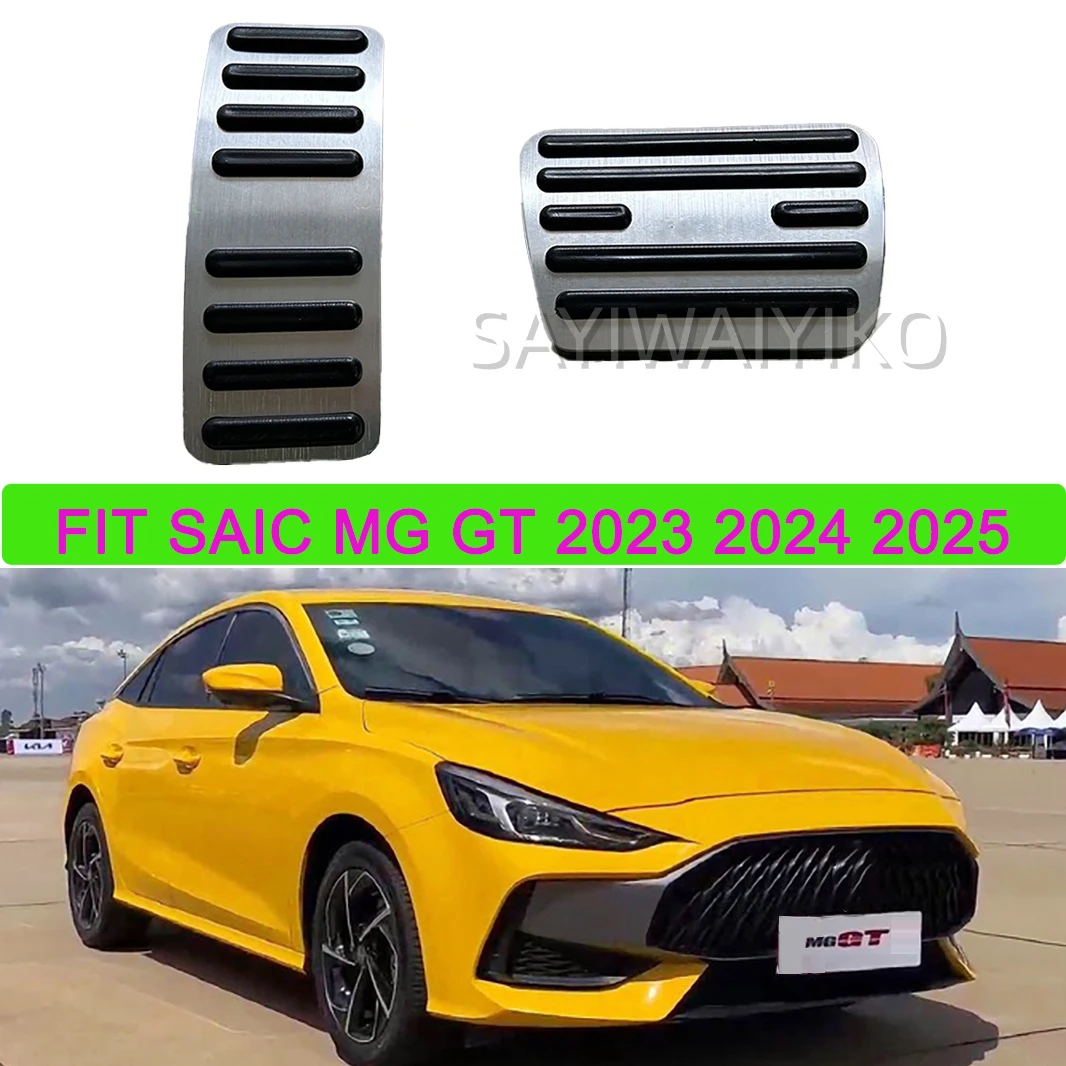 Aluminum Fit SAIC MG GT 2024 2025 2023 Accelerater Pedal Fuel Gas Pad Brake Foot  Suport Cover Anti-SkipCar Accessory