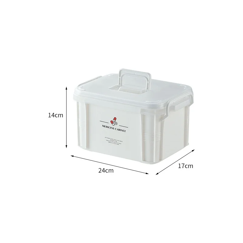 Grande capacidade Multi-layer Home First Aid Kit portátil Medicine Box, Small Medicine Storage Box, comumente usado