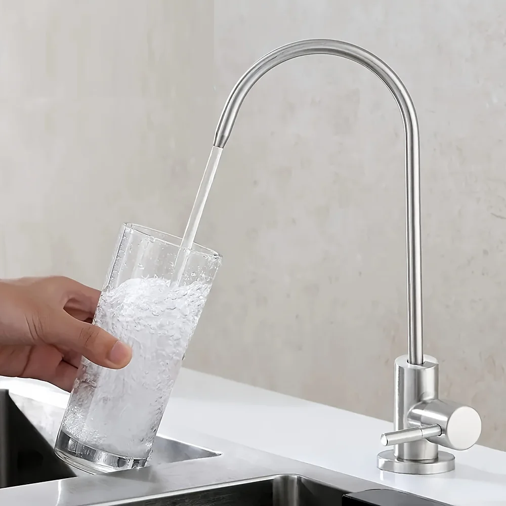 Stainless Steel Kitchen Water Purifier, Single Cooling Rotatable Water Purifier,Direct Drinking Water Faucet Kitchen Accessory