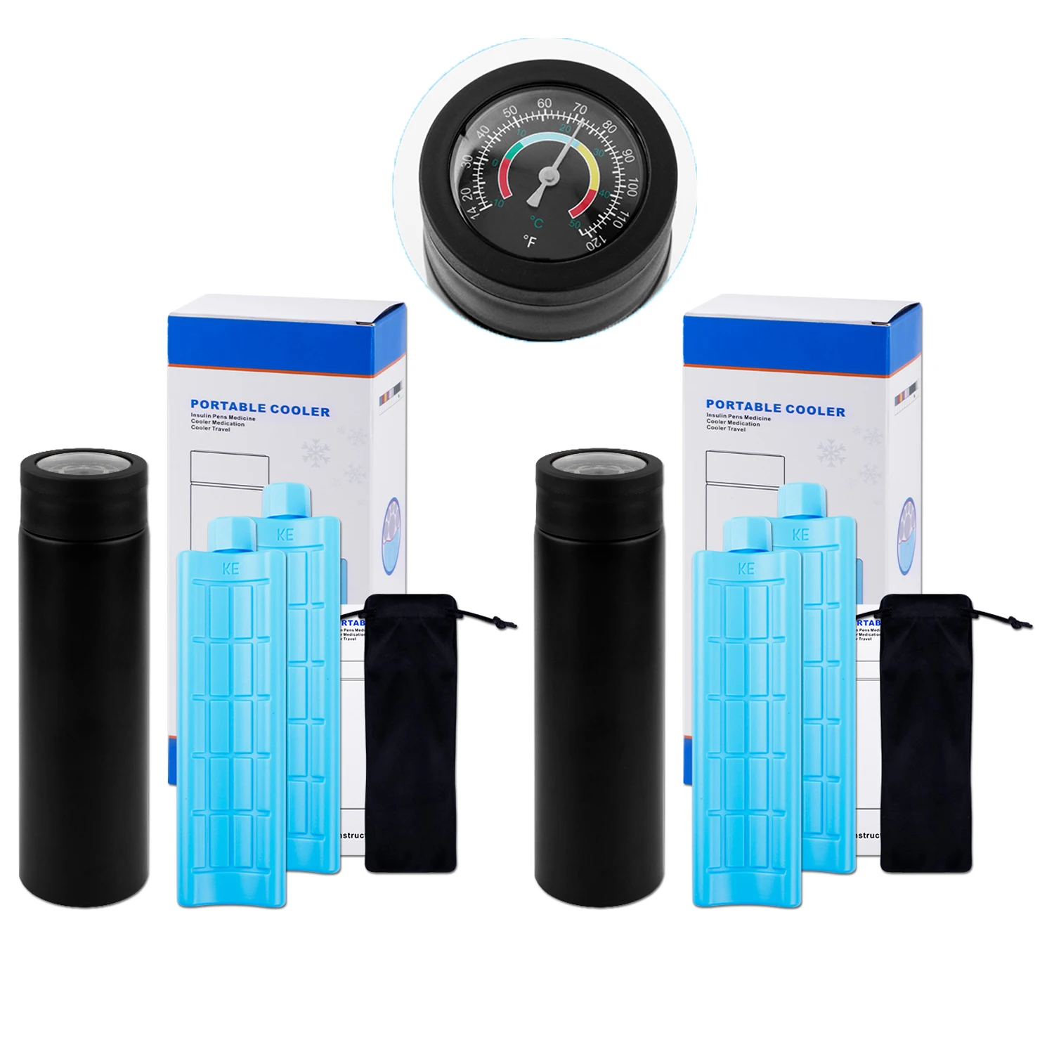 2/1pcs Mini Insulin Refrigerator Box for Car Travel Outdoors Household Insulin Cooler Refrigerated Cup Medicine Cooling Case New