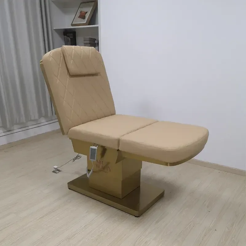 Electric Massage Bed With 3 Motors Adjustable Height Metal Frame Synthetic Leather For Professional Spa Salon Use