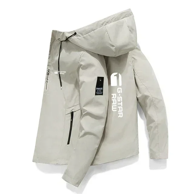 New Men's Printed Outdoor Sports Jacket Autumn Winter Trench Windproof Fashion Casual Coat Sportswear Windbreaker Warm Coat
