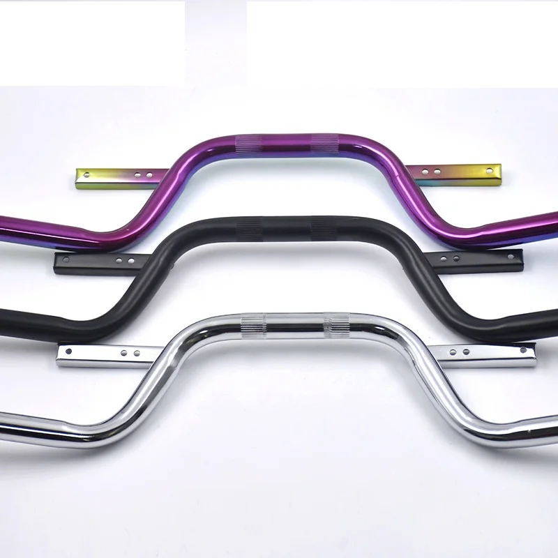 Turn the handlebar with colored electroplated mountain bike handlebars, fold the aluminum alloy handlebars of the bike