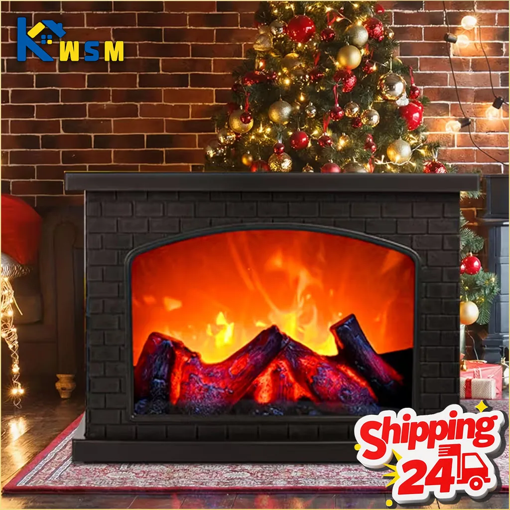 Usb Fireplace Lantern with Realistic Simulated Flame No Heat Safe Flickering Warm Cozy Glow for Indoor Home Decor Christmas