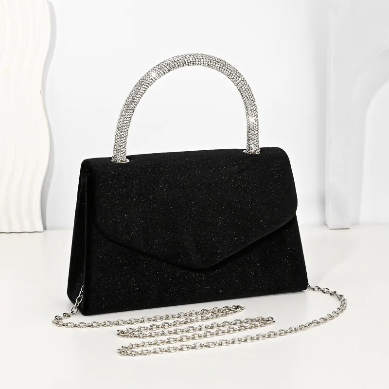 

New Fashion Women's Handbags Full Diamonda Handle Exquisite Evening Bag Luxury Design Female Clutch Bag Party Banquet Dress Bags