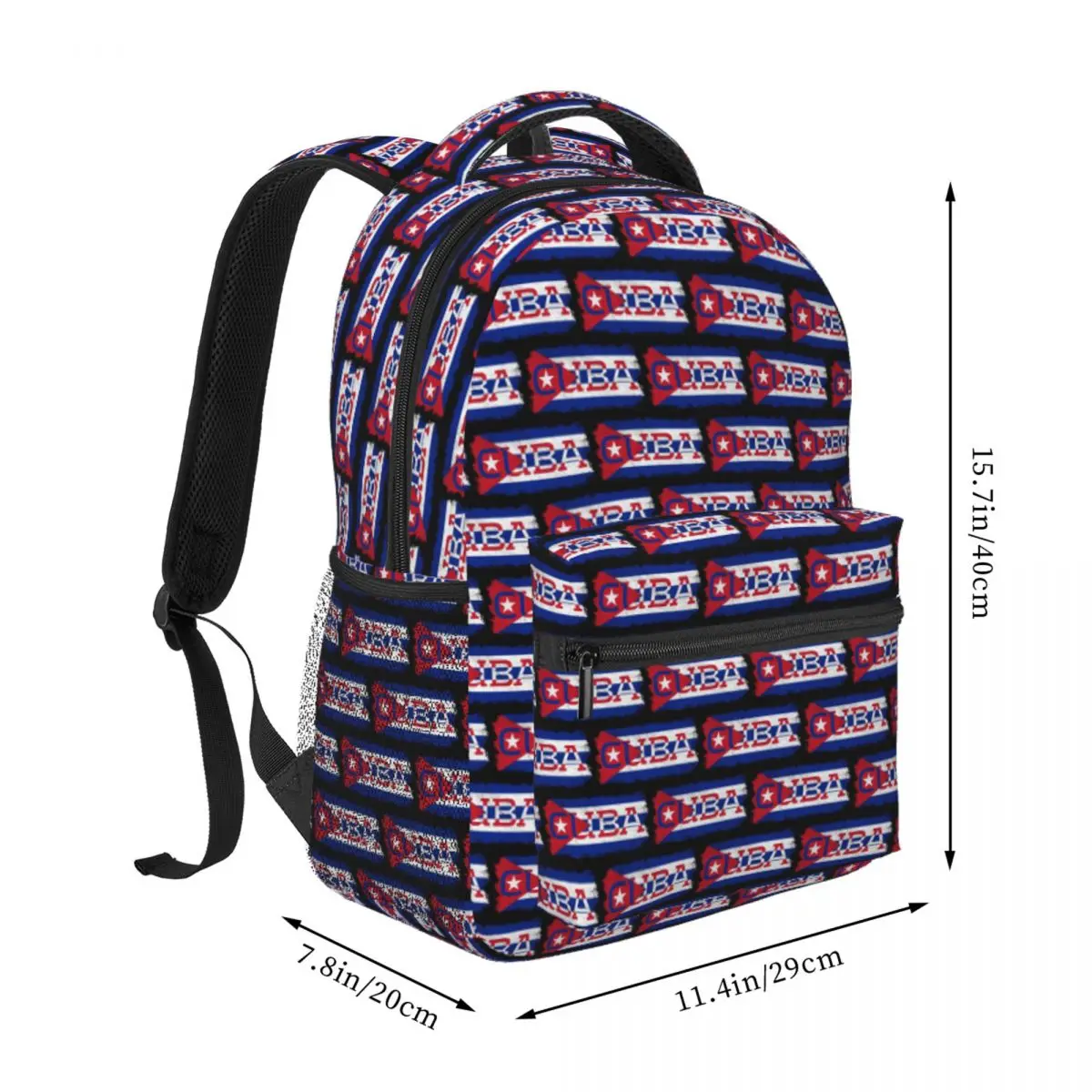 Vintage Cuban Flag Of The Country Of Cuba Backpack Student BookBag Children School Bag Laptop Shoulder Bags for Men Women
