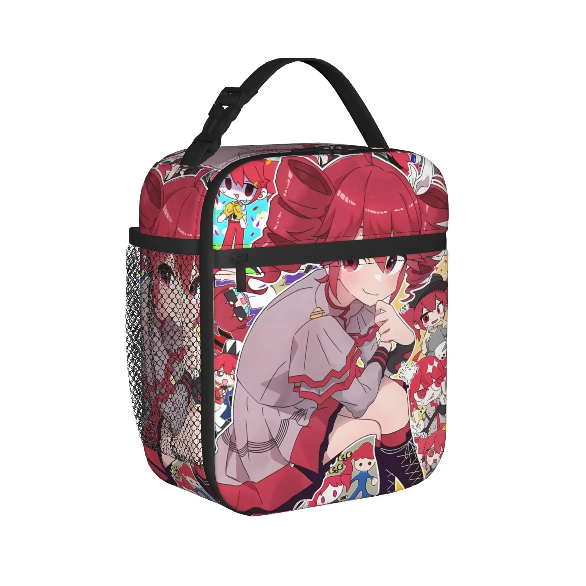 Kasane Teto Soft Uniform Anime Lunch Bag Casual School Lunch Box Graphic Portable Thermal Tote Handbags