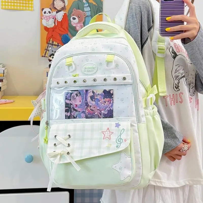 Kawaii Anime Ita Bag Backpack With Clear Display Window Large Capacity School Travel Daypack For Girls Acg Fans Cute Rucksack