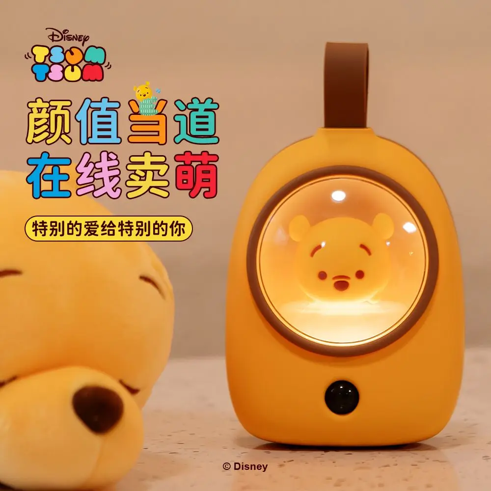 Disney Mickey Cartoon carino luce di induzione creativo Kawaii ricaricabile luce notturna decorazione della casa ornamento da tavolo regalo