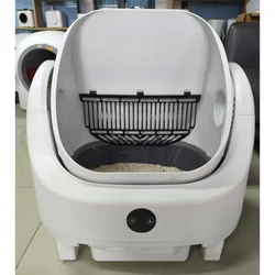 Caja de arena inteligente abierta para gatos con autolimpieza y olores