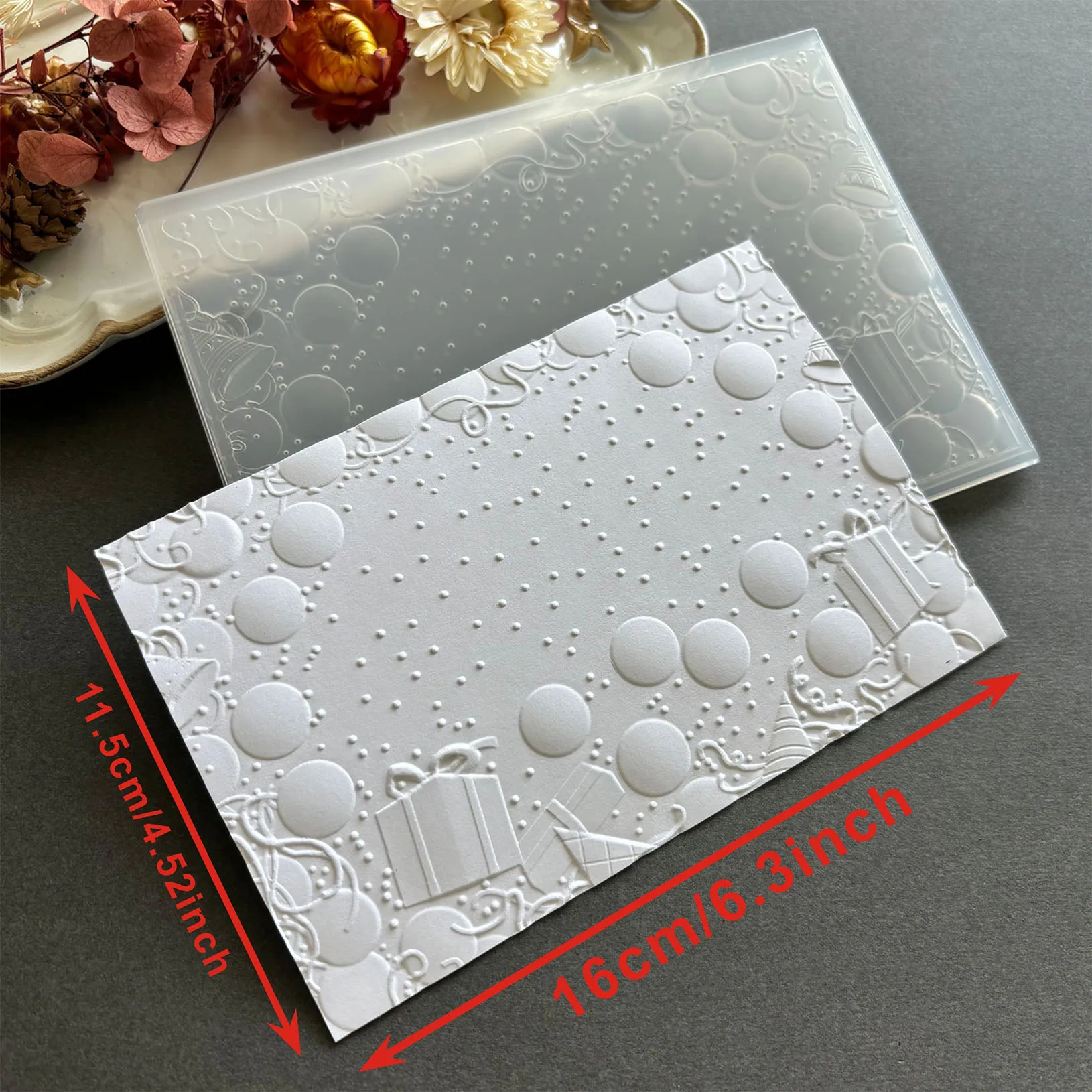 مجلد منقوش ثلاثي الأبعاد، مناسب لصنع سجل القصاصات والبطاقات بنفسك - إطار حالم لتزيين العطلات وديكور حفلات أعياد الميلاد #3