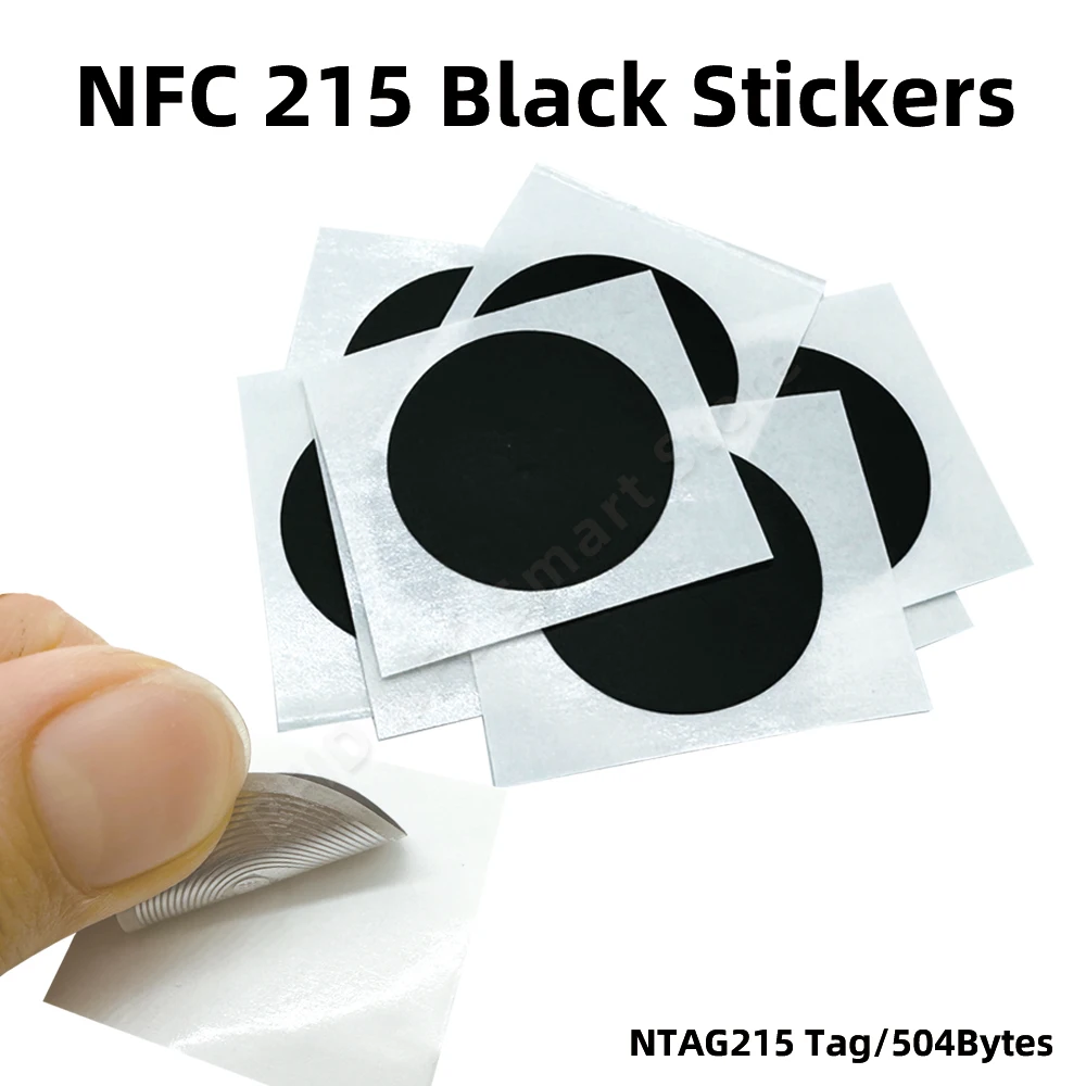 NFC215 Selbstklebender NFC-Etiketten-Tag-Aufkleber 13.56 MHz ISO14443A Weiß Universal 215,RFID-Telefon verfügbar,selbstklebendes