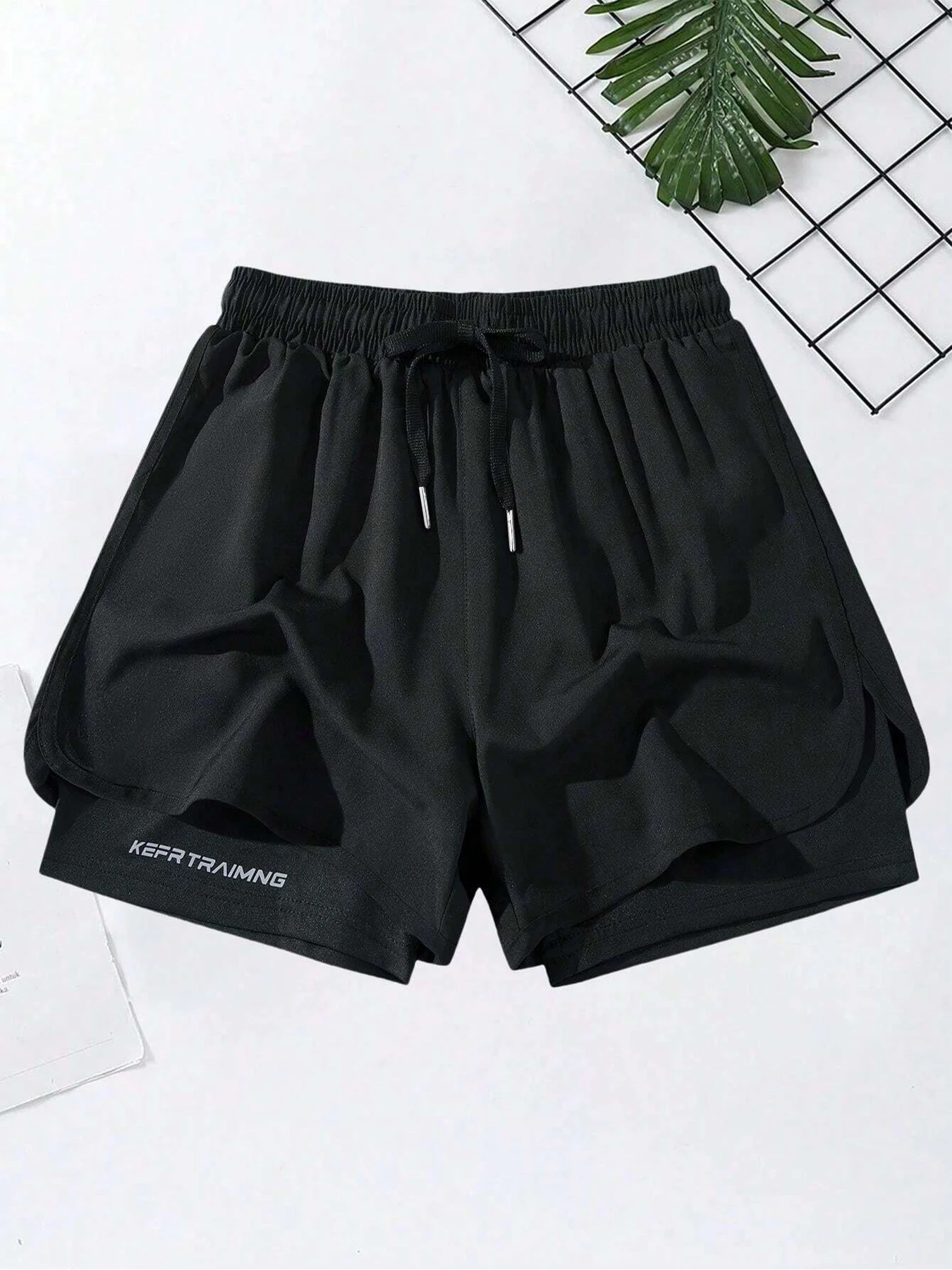 

Мужские тренировочные спортивные шорты, быстросохнущие брюки с двойной подкладкой для бега, фитнеса, полевые брюки с защитой от света, летние повседневные спортивные штаны для спортзала
