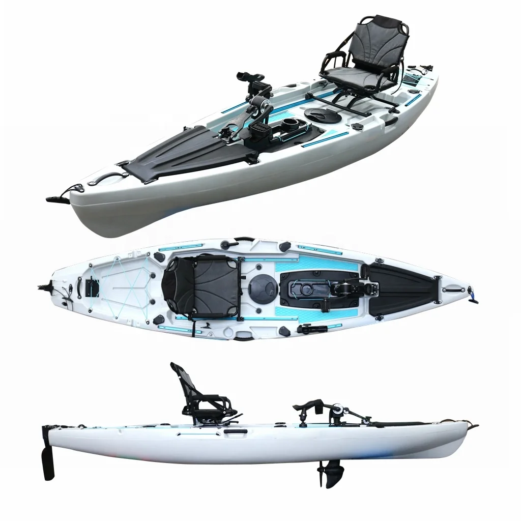 Style 12ft Single Person LLDPE Fishing Kayak Hot Sale Ocean Touring Rowing Boat Vicking Hard Plastic Pedal Kayak 3 Year Warranty