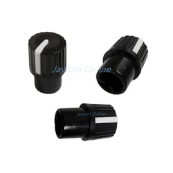5pcs Plastic Half Shaft Convex Handle Knob Cap Diameter 10x16mm 180 Degree Indication D-Shaft Inner Hole 6mm