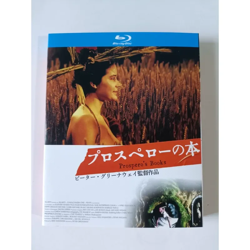 Blu-ray film disc directed by Peter Greenaway Prosperos Book real shot