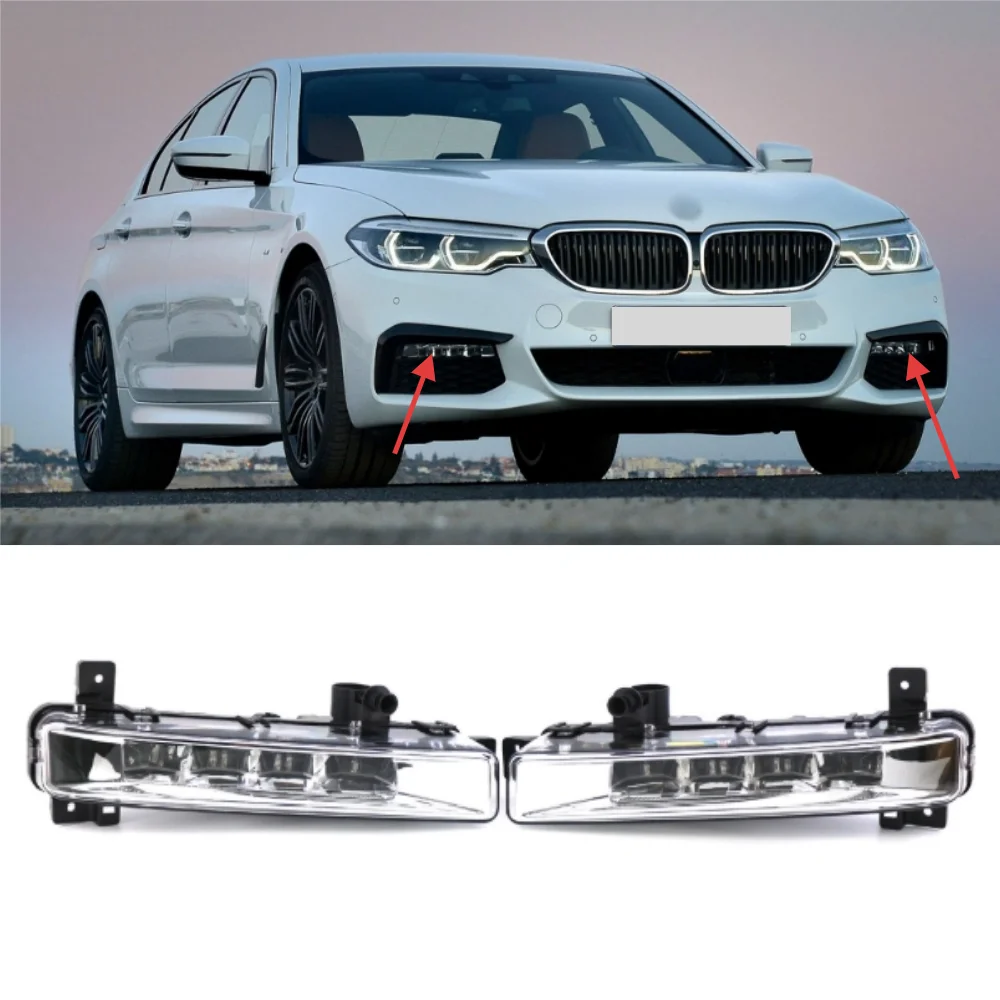 

For BMW 5 Series G30 G38 2017-2020 car front bumper LED daytime running anti fog light OE: 63177349131 63177349132