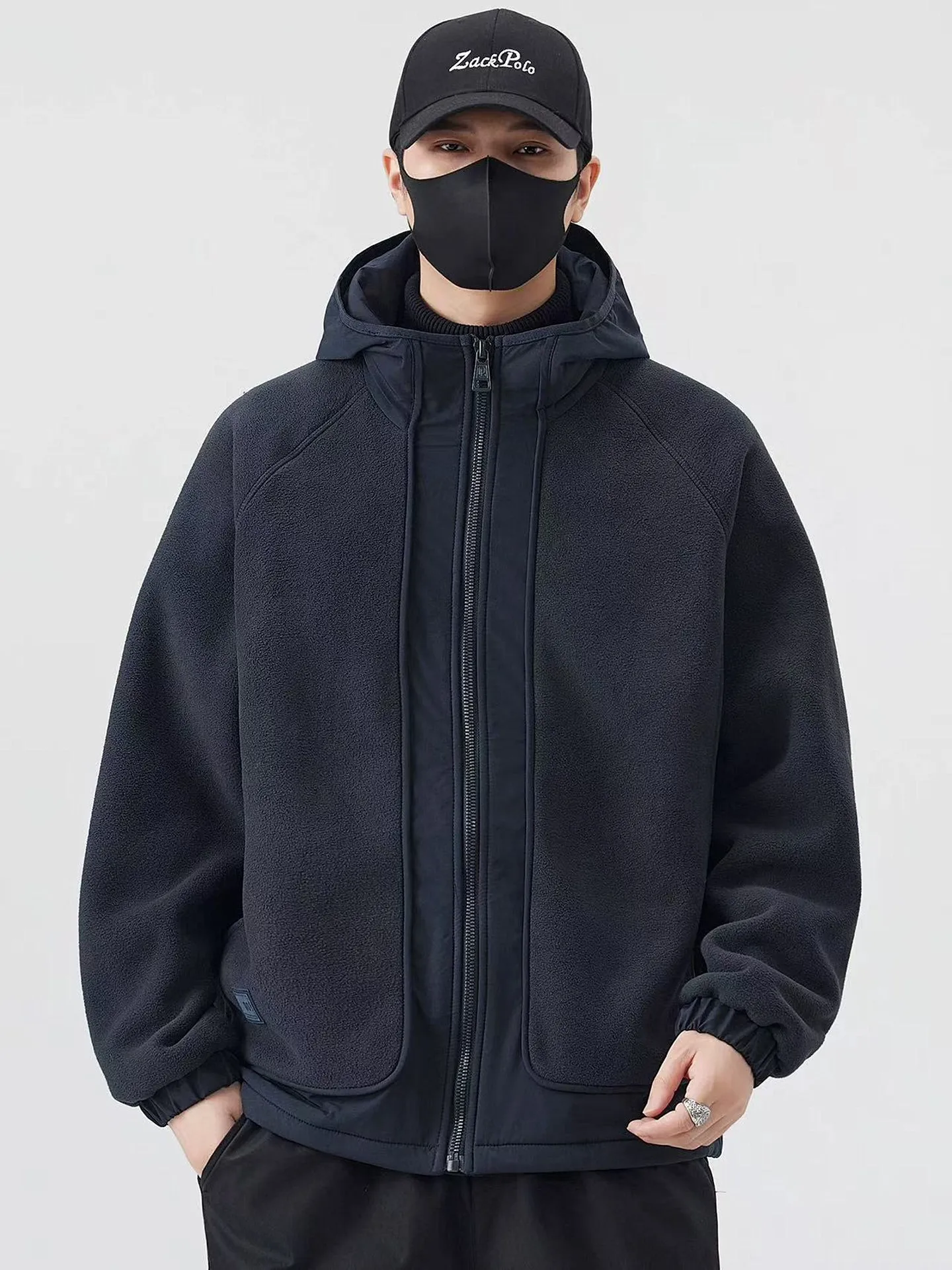 

Мужская куртка с капюшоном Thiened Fce, осенне-зимняя лоскутная хлопковая теплая куртка, мужская зимняя одежда, пуховая хлопковая одежда