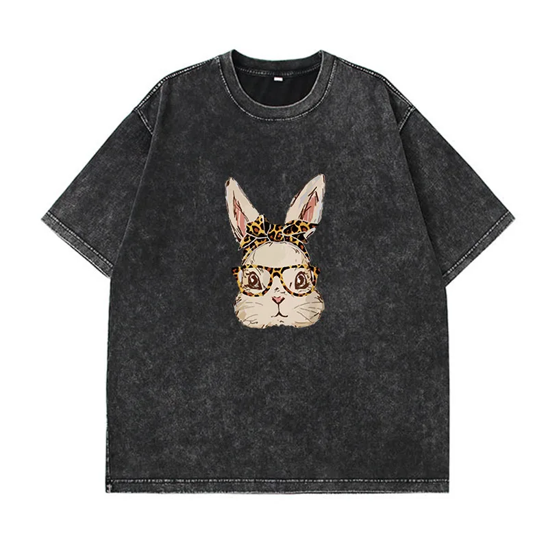 product image  Hip Hop Women Punk T Shirt rabbit Graphic Print T-Shirt Harajuku Casual Cotton Tshirt Summer Short Sleeve Tee Top