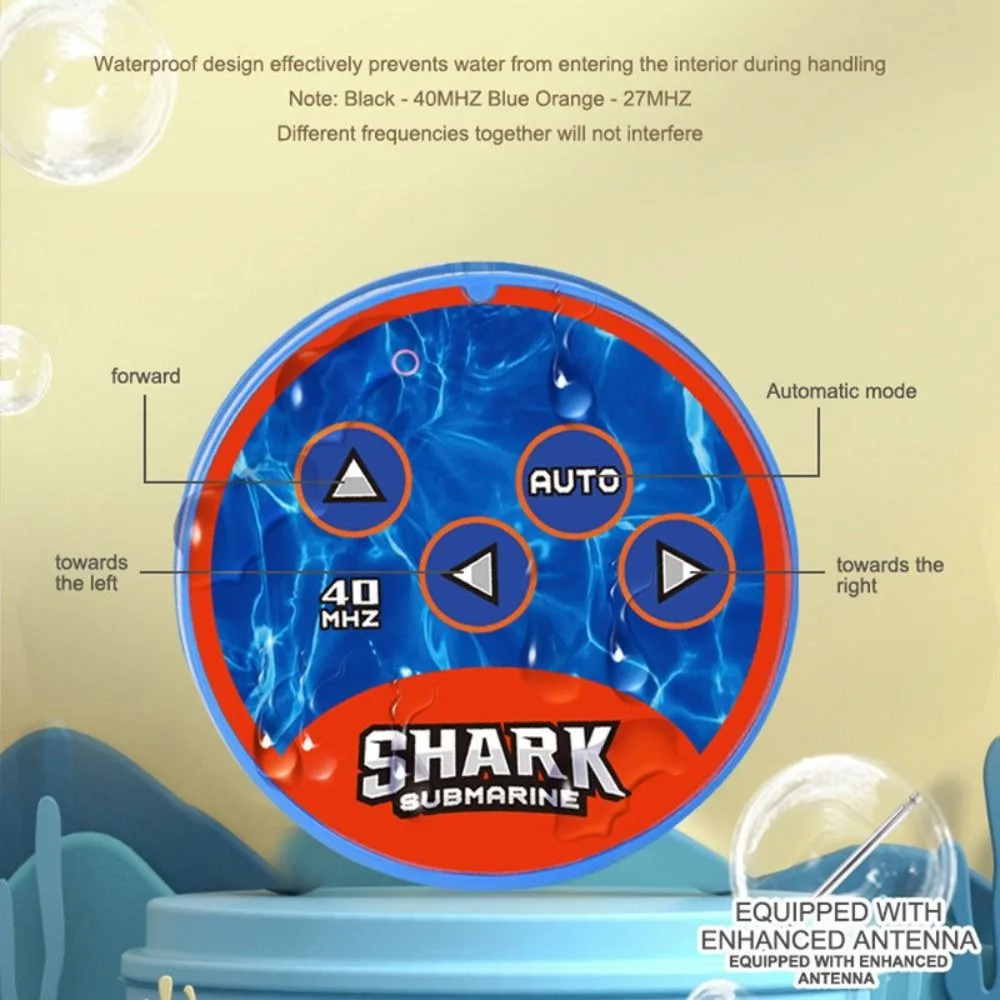 Nouveau Mini requin intelligent RC piscine télécommande bateau électrique requin plongée en eau requin bionique garçons cadeaux