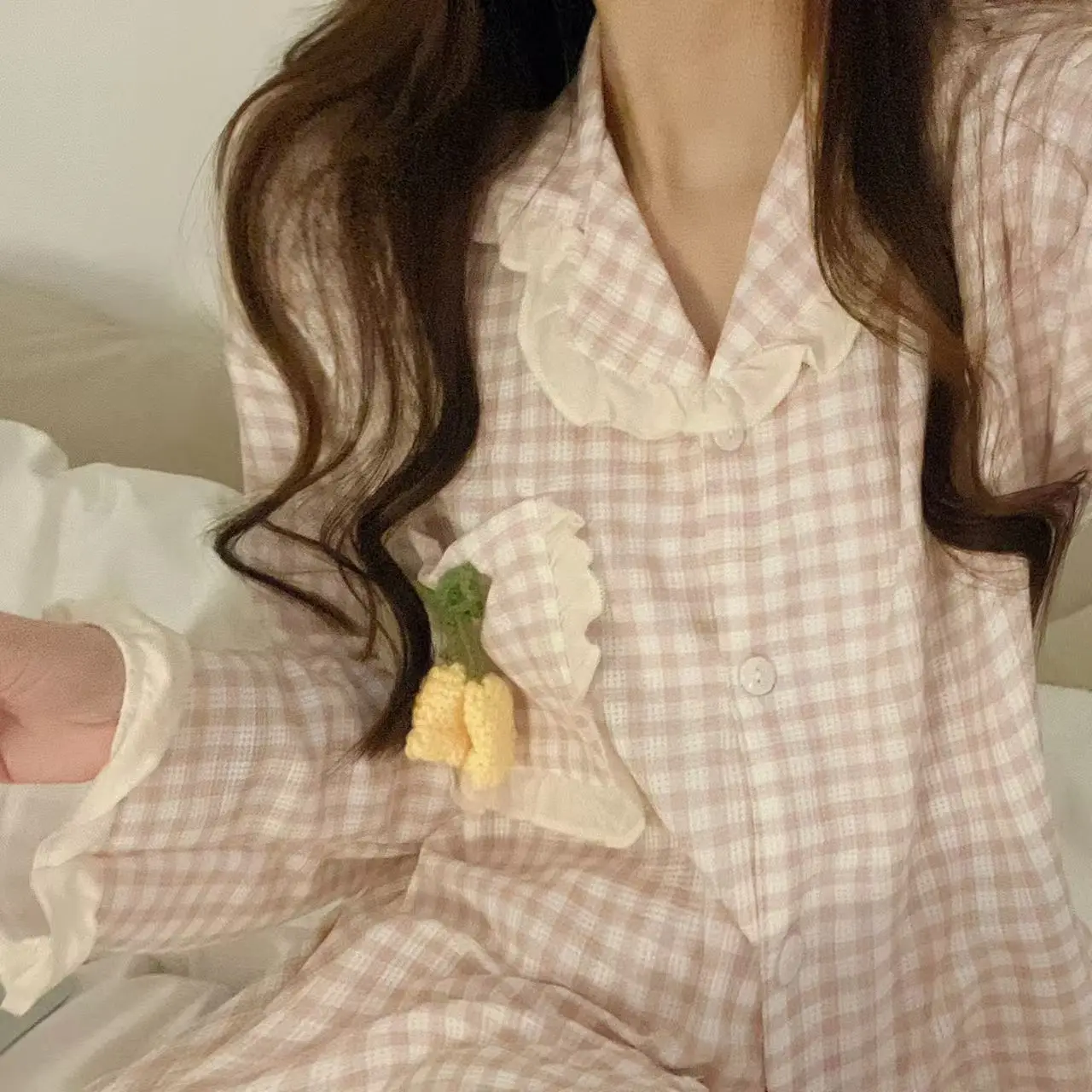 Pjs مجموعة لينة القطن منامة المرأة بيجامة مجموعة المرأة بيجامة شتوية دافئة ملابس المنزل المألوف منامة لطيف لينة بيجامة مجموعة