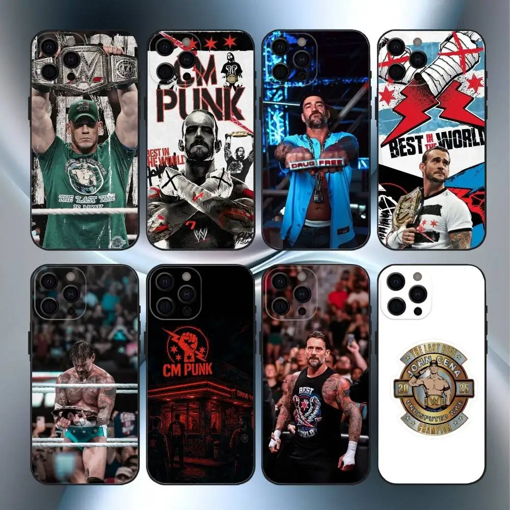 

J-John C-Cena Wrestler Phone Case For iPhone17,16,15,14,13,12,11 Plus,Pro Max Soft Black Cover