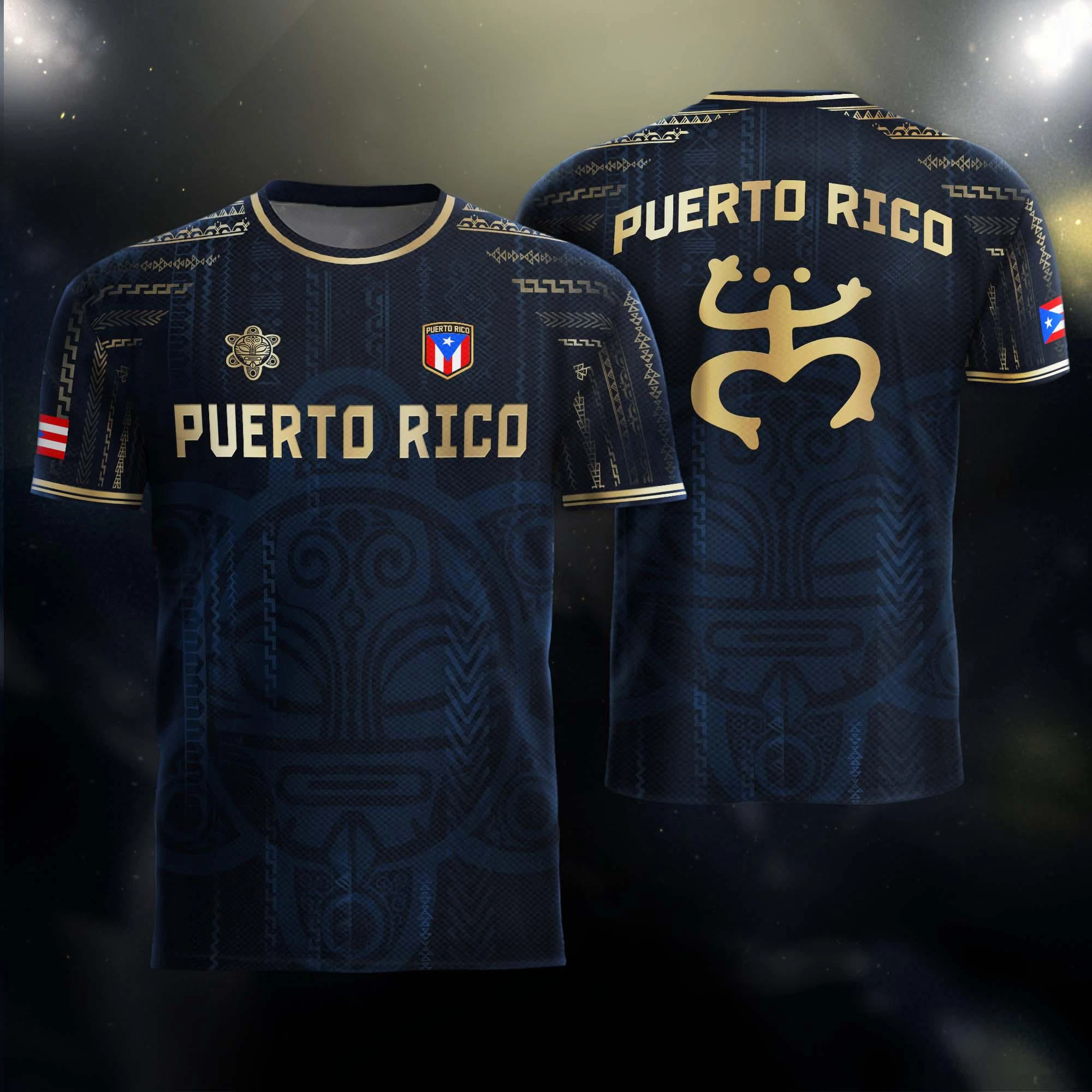 2026 Puerto Rico Coquí Football Jersey, Men 3D Printed Summer Sports Training Shirt Breathable Quick Drying Sweatshirt T-shirt