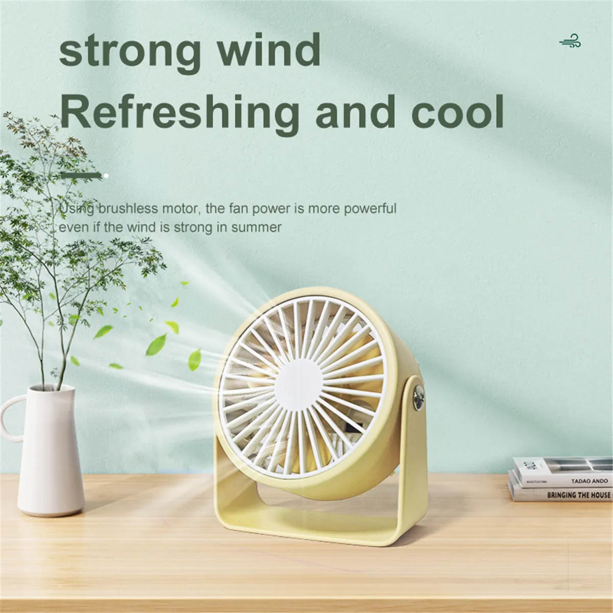 1pcs rechargeable iron metal small fan, desktop fan, portable, 360° rotation, high quality fan, ladies fan, usb fan, cute fan