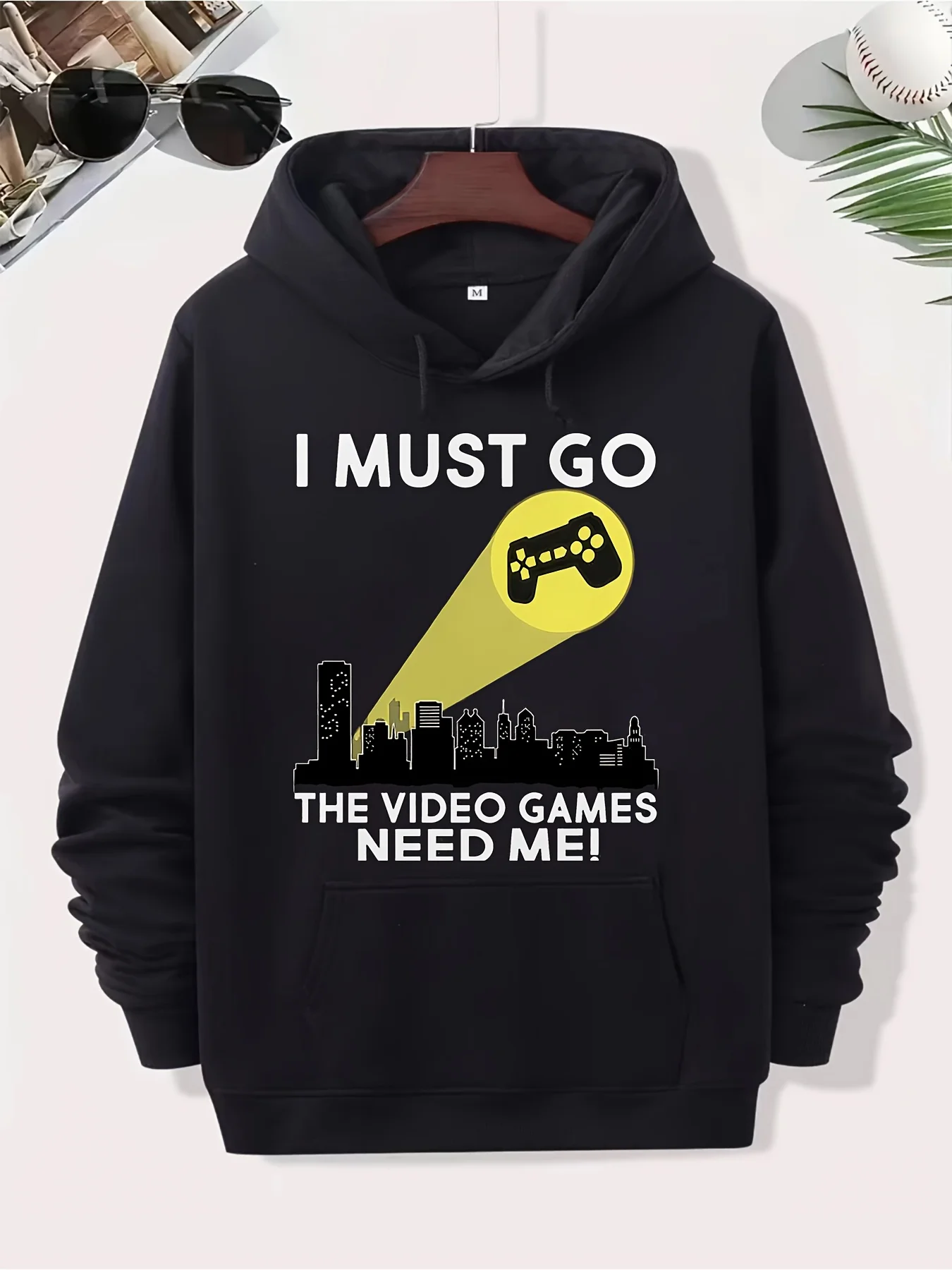 1 Men's Game Graphic Hoodie, Designed 