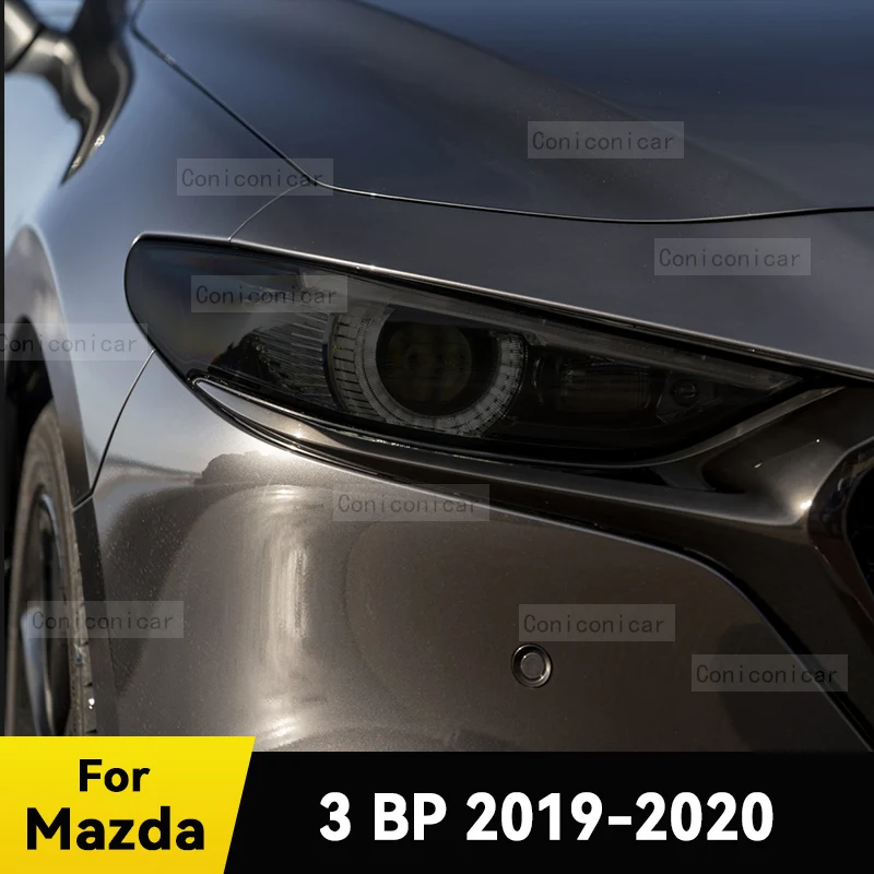 

Для MAZDA 3 BP 2019 2020 автомобильная защитная крышка для фар, пленка для переднего освещения, ТПУ, защита от царапин, тонировка фар, аксессуары, наклейка