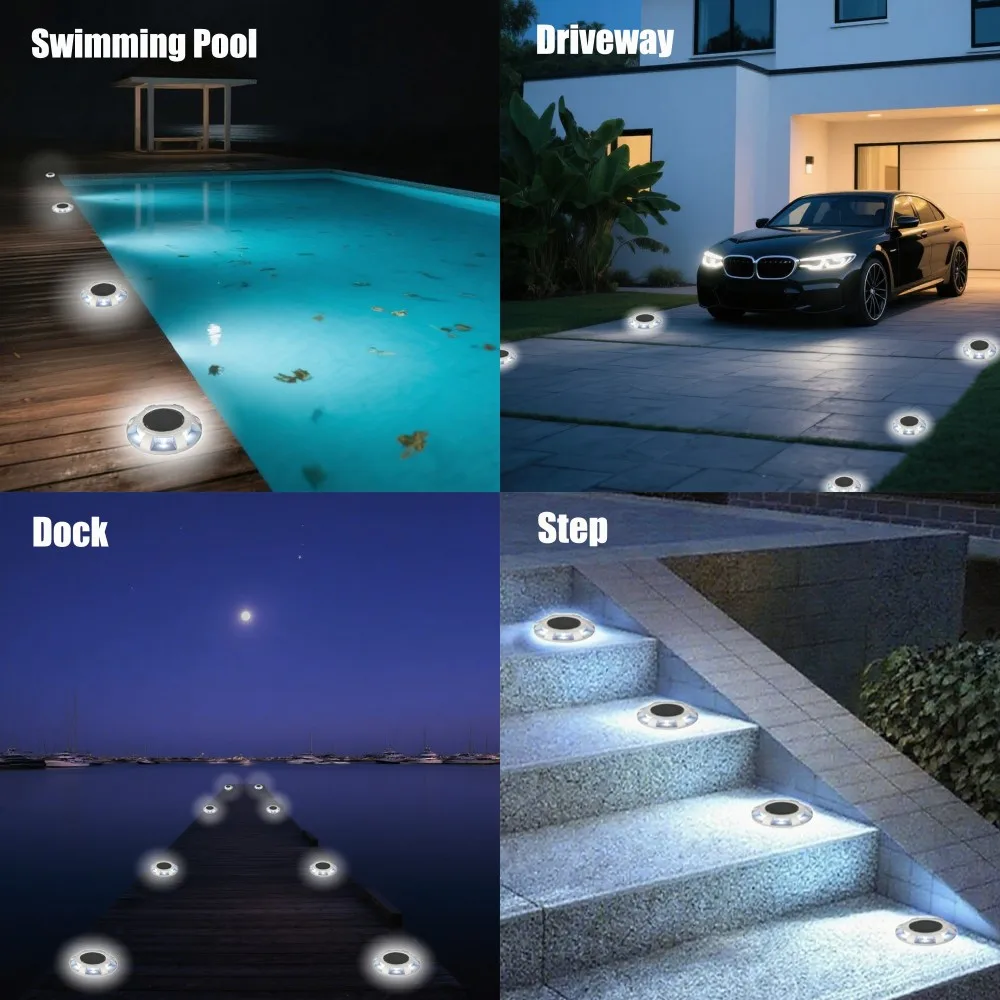 Товары для безопасности дорожного движения Синие солнечные кнопки Мигающие светодиодные светоотражающие шпильки Белый подъездной путь Светоотражатель Шпилька Безопасность на дороге Мерцание