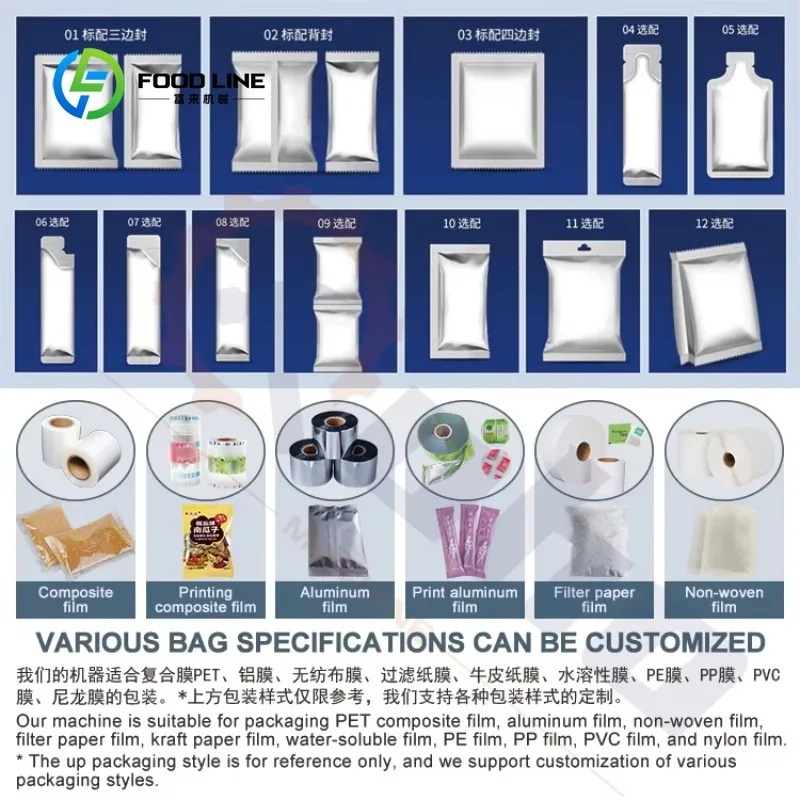 Customized High Accuracy Automatic Packer for Premade Doypack Bags Powder Chips Candy with Steady Filling Sealing Performance