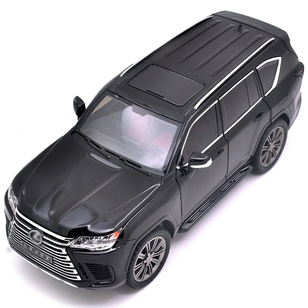 1/32 suitable for Lexus LX600 die-casting metal alloy model car sound and light pull-back series children\'s toy gifts