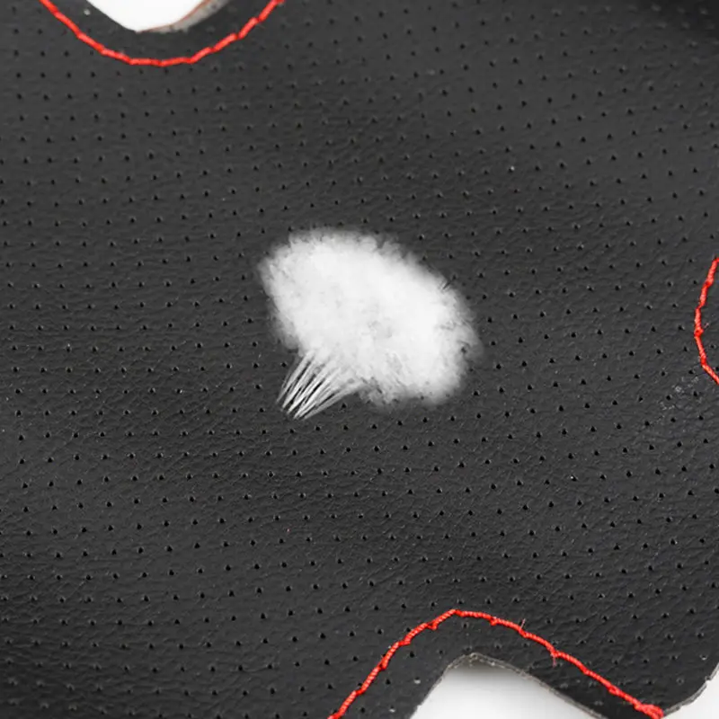 لبيجو 206 2007 2008 2009 207 لسيتروين C2 اكسسوارات السيارات مثقب ستوكات الجلود غطاء عجلة القيادة الكسوة #4