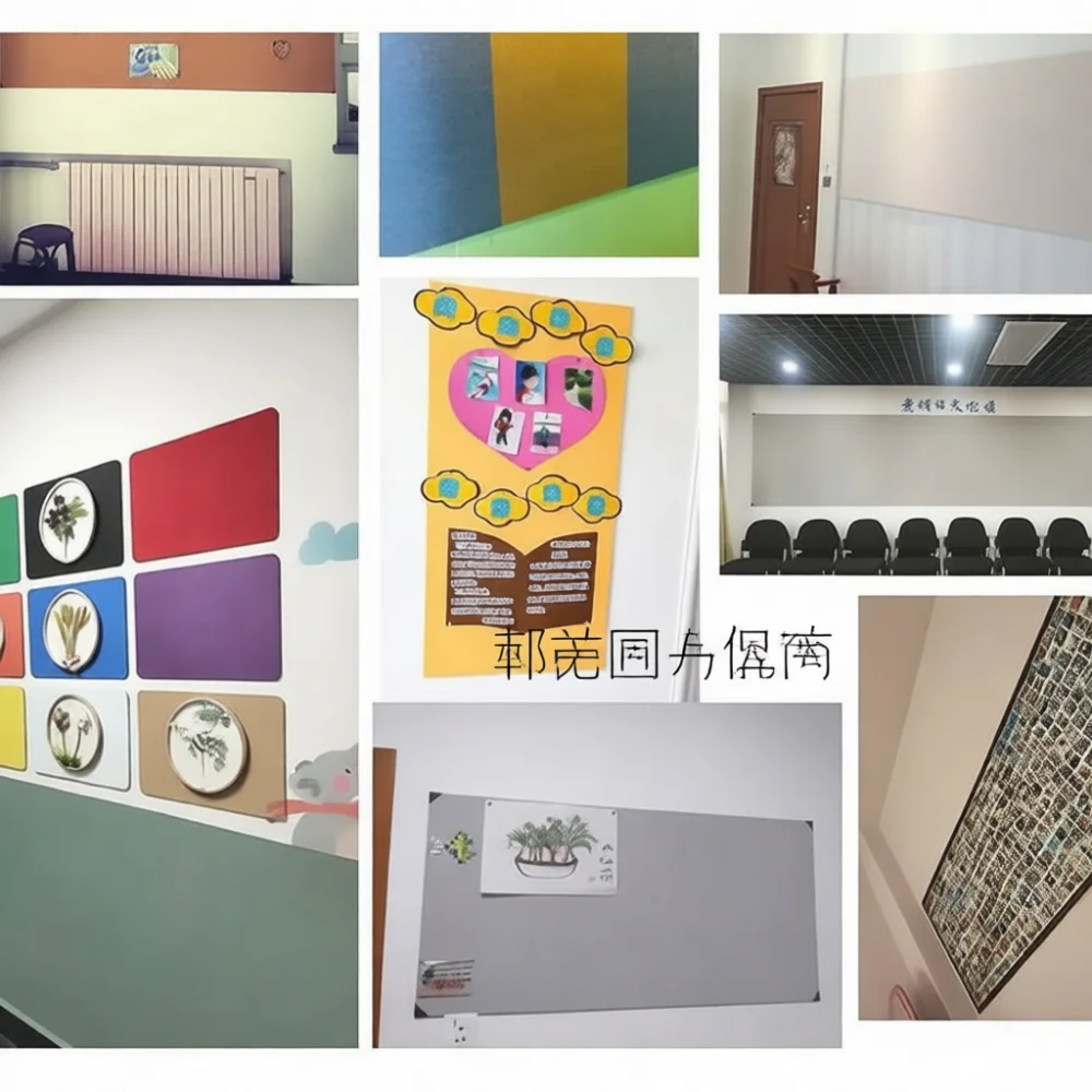 Felt Wall Tiles Creative Sound Absorbing Board Decorative Memo Bulletin Display Panel For Modern Home Wall Decor Art