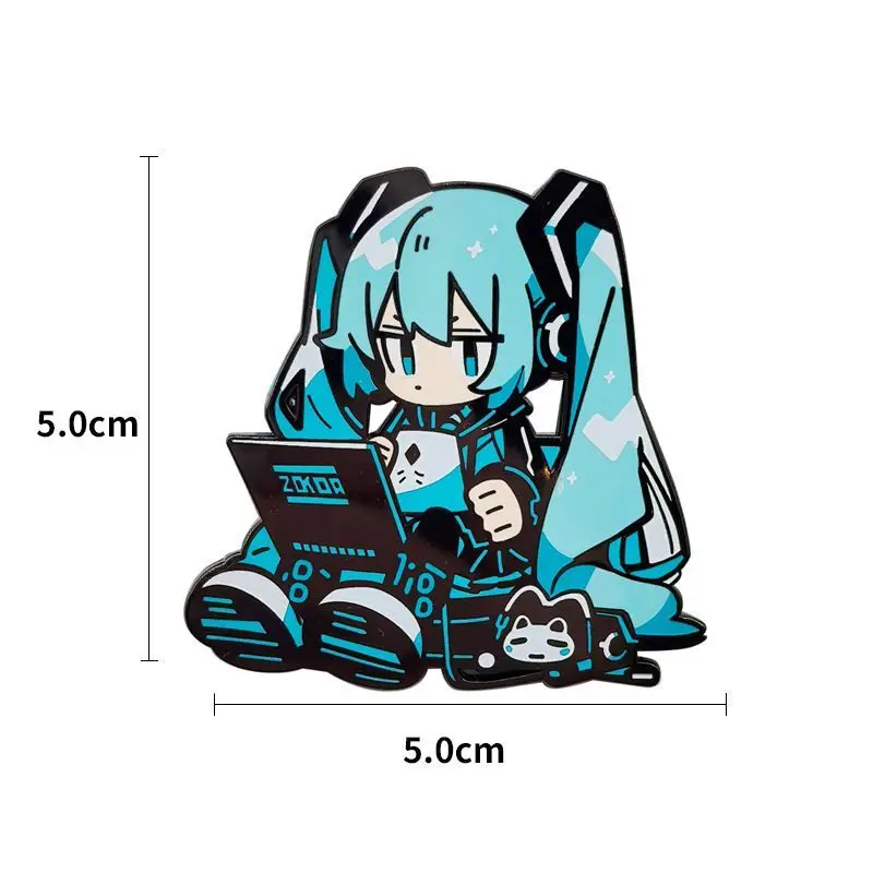 hatsune miku mini cute metal key chain animation 2D peripheral book packaging ornament pendant girl children's birthday gift