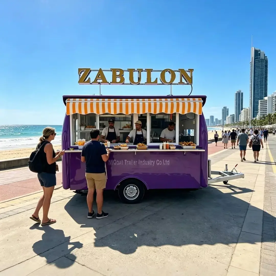 Customizable Compact Food Concession Trailer Single-Axle Commercial Truck for Cafe Pop-up Farmers Market & Short-Term Rental