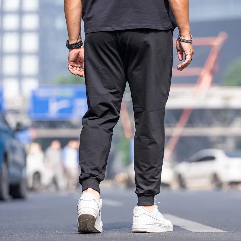 Mens Joggers Pants Summer Streetwear Oversized Black Loose Fit Casual Trousers Plus Size Elastic Waist Baggy Sweatpants Male - Image 2