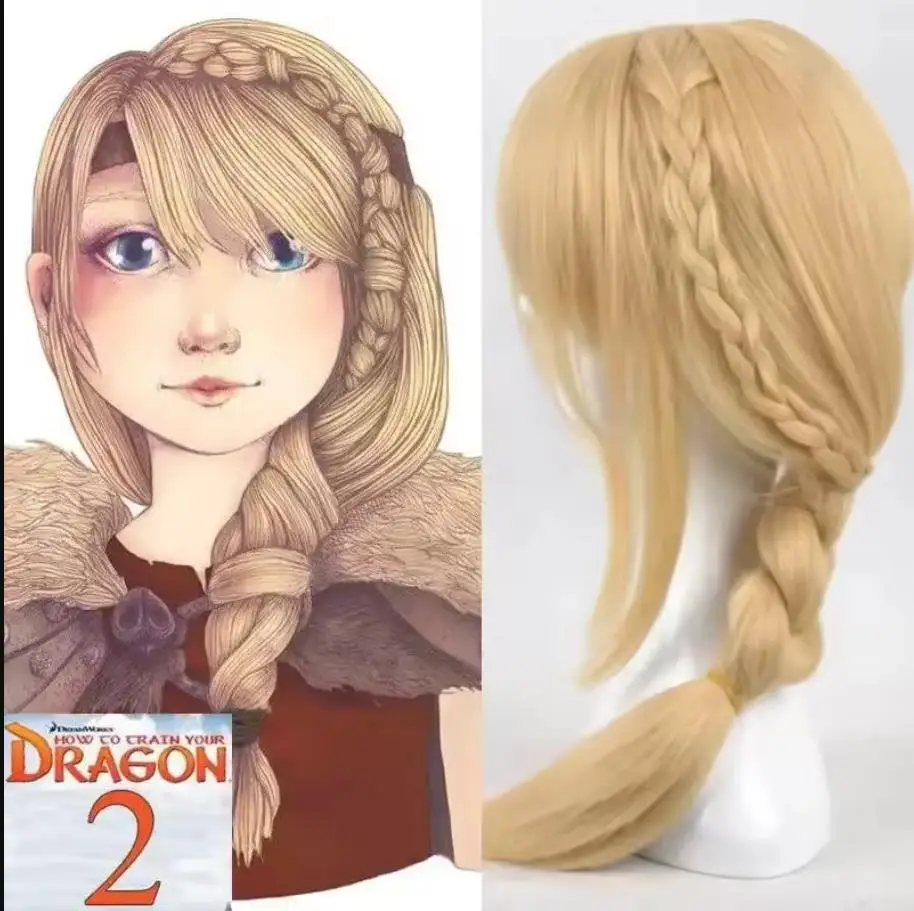 New Movie How To Train Your Dragon 2 Astrid Long Braid Cosplay Wigs for women