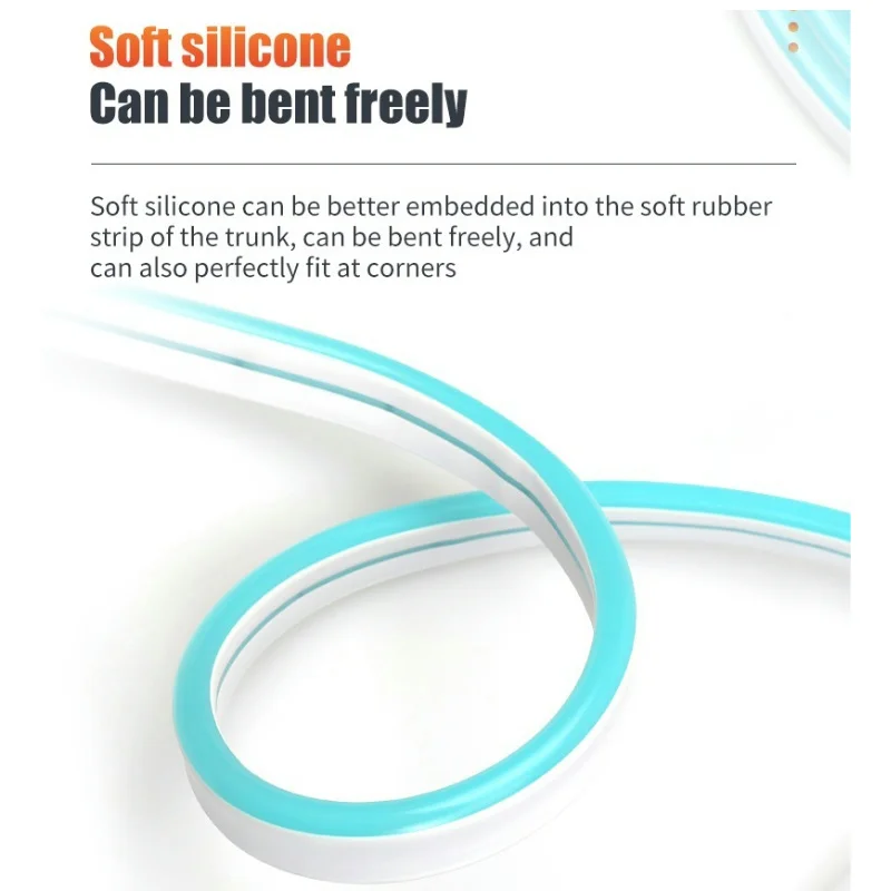 12 فولت الديناميكية المتدفقة سيارة الجذع LED قطاع عالية السطوع الأسلاك الاستشعار التلقائي الباب الخلفي شرائط مصباح أداة تركيب مجاني