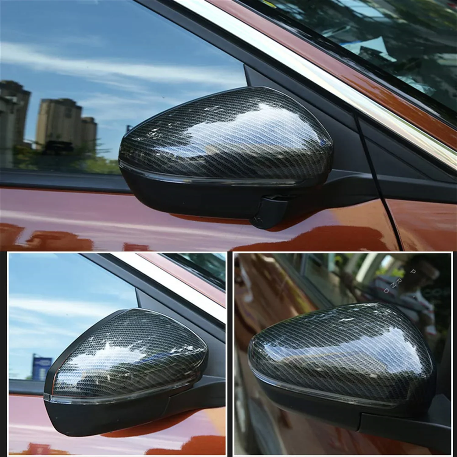 

Накладки на боковые зеркала заднего вида (карбон) для Peugeot 3008 5008 2017-2021, декоративные накладки из АБС-пластика, автомобильные аксессуары, 2 шт.