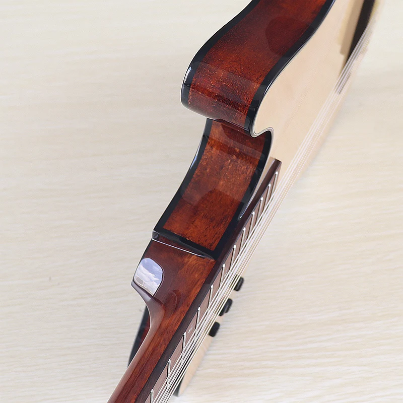 40 Zoll Silent Classic Gitarre, dünner Korpus, 6-saitige Fichtenholzplatte, Hochglanz, klassische Silent-Gitarre, natürliche und sonnenbrandfarbene Farbe