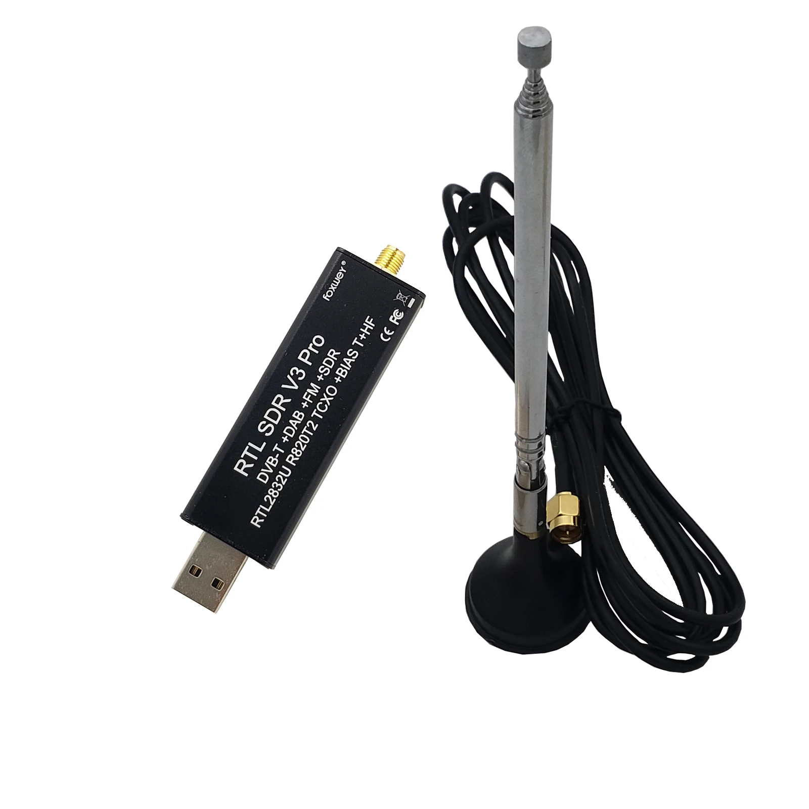 RTL-SDR V3 Pro rtl sdr dongle USB  with SDR radio dongle receiver software, SDR#,HDsdr,Gqrx,SDRTouch