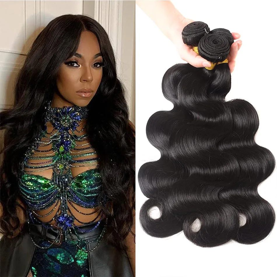 

12A Brazilian Body Wave Hair Bundles 1/3/4 pcs Natural Color 100% Virgin Human Hair Weave Wholesale Price For Black Women