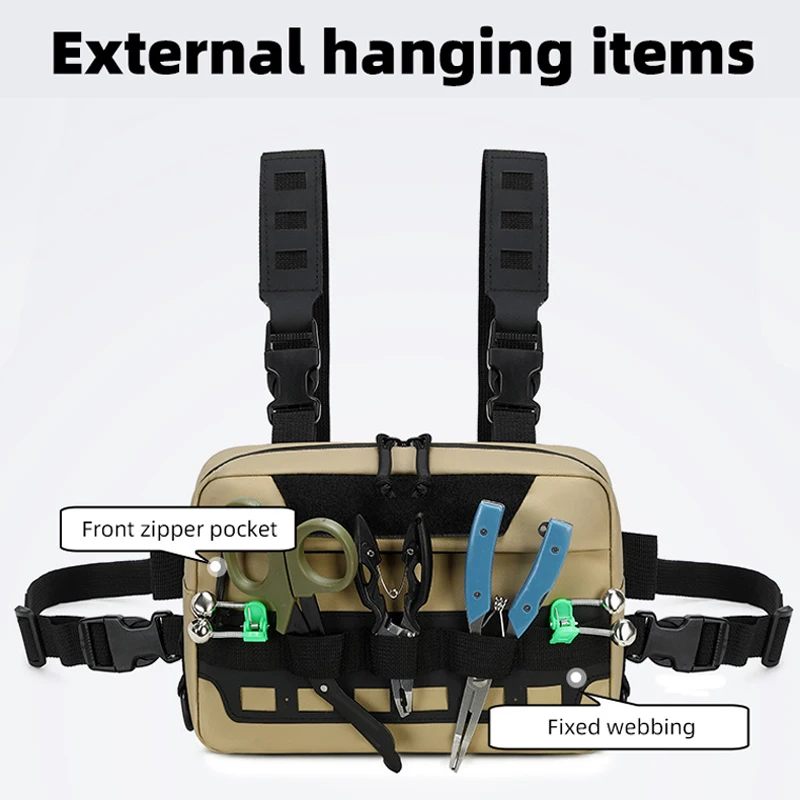 

Men Tactical Chest Bag Outdoor Hiking Climbing Hunting Fishing Camping Bags Molle Large Sports Travel Short Trip Vest Backpack
