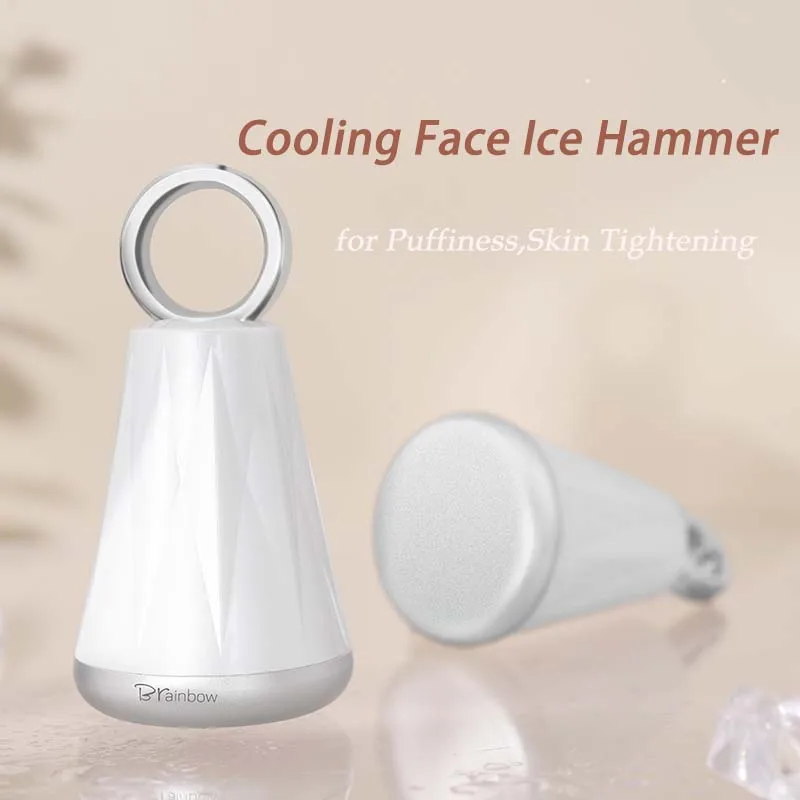 ลูกกลิ้งน้ำแข็งบรีนโบว์สำหรับประคบหน้า ลดอาการบวม ริ้วรอย ทำจากสแตนเลส ใช้กับเครื่องแช่แข็ง นวดหน้า บำรุงผิวหน้า